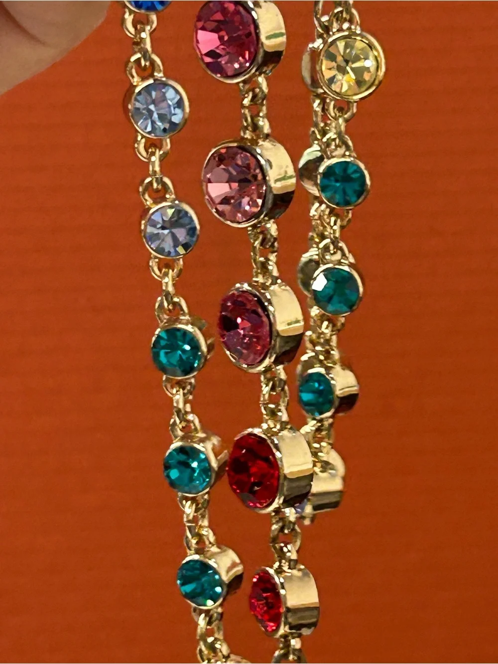 Gorgeous! J. Crew rainbow rhinestone necklace